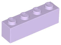 Lego (N) ~ Brick 1 x 4 ~ [Lavender]