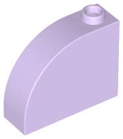Lego (N) ~ Slope Curved 3 x 1 x 2 with Hollow Stud ~ [Lavender]