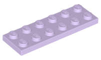 Lego (N) ~ Plate 2 x 6 ~ [Lavender]