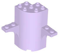 Lego (N) ~ Cylinder Quarter 3 x 3 x 5 with 1 x 1 Cutout and 2 Arch Tops ~ [Lavender]