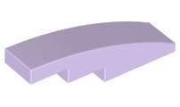 Lego (N) ~ Slope Curved 4 x 1 ~ [Lavender]