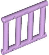 Lego (N) ~ Bar 1 x 4 x 3 Grille with End Protrusions ~ [Lavender]
