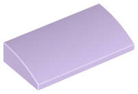 Lego (U) ~ Slope Curved 2 x 4 x 2/3 with Bottom Tubes ~ [Lavender]