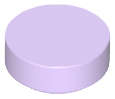 Lego (N) ~ Tile Round 1 x 1 ~ [Lavender]