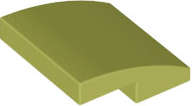 Lego (N) ~ Slope Curved 2 x 2 x 2/3 ~ [Olive Green]