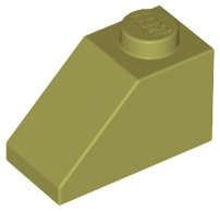 Lego (N) ~ Slope 45 2 x 1 ~ [Olive Green]