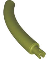 Lego (N) ~ Dinosaur Tail / Neck Middle Section with Bar Hole and Technic Pin ~ [Olive Green]