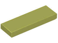Lego (N) ~ Tile 1 x 3 ~ [Olive Green]