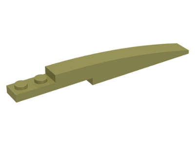 Lego (U) ~ Slope Curved 10 x 1 ~ [Olive Green]