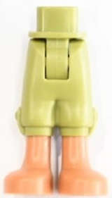 Lego (N) ~ Mini Doll Hips and Trousers Cropped with Medium Nougat Legs Pattern - Thi ~ [Olive Green]