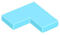 Lego (N) ~ Tile 2 x 2 Corner ~ [Medium Azure]