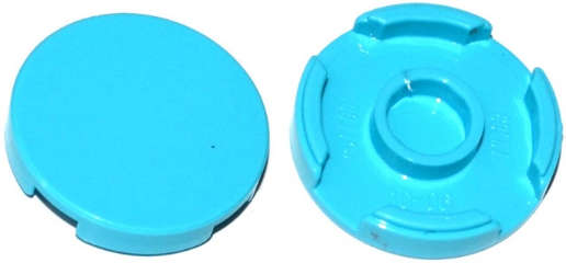 Lego (N) ~ Tile Round 2 x 2 with Bottom Stud Holder ~ [Medium Azure]