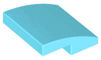 Lego (N) ~ Slope Curved 2 x 2 x 2/3 ~ [Medium Azure]