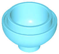 Lego (U) ~ Brick Round 2 x 2 Dome Bottom ~ [Medium Azure]