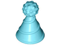 Lego (N) ~ Minifigure Hat with Small Pin Party Hat ~ [Medium Azure]