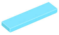 Lego (N) ~ Tile 1 x 4 ~ [Medium Azure]