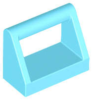 Lego (N) ~ Tile Modified 1 x 2 with Bar Handle ~ [Medium Azure]
