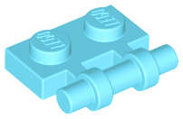 Lego (U) ~ Plate Modified 1 x 2 with Bar Handle on Side - Free Ends ~ [Medium Azure]