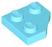 Lego (N) ~ Wedge Plate 2 x 2 Cut Corner ~ [Medium Azure]