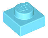 Lego (N) ~ Plate 1 x 1 ~ [Medium Azure]