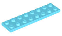 Lego (N) ~ Plate 2 x 8 ~ [Medium Azure]