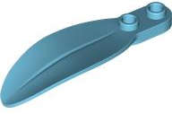 Lego (N) ~ Plant Plate Round 1 x 2 with Rounded Leaf ~ [Medium Azure]