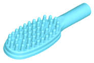 Lego (N) ~ Minifigure Utensil Hairbrush - 10mm Handle ~ [Medium Azure]
