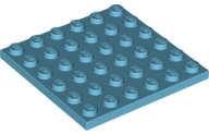 Lego (N) ~ Plate 6 x 6 ~ [Medium Azure]