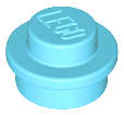 Lego (U) ~ Plate Round 1 x 1 ~ [Medium Azure]