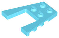 Lego (N) ~ Wedge Plate 4 x 4 ~ [Medium Azure]