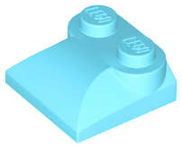 Lego (N) ~ Slope Curved 2 x 2 x 2/3 with 2 Studs and Curved Sides ~ [Medium Azure]