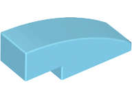 Lego (N) ~ Slope Curved 3 x 1 ~ [Medium Azure]