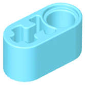 Lego (N) ~ Technic Liftarm Thick 1 x 2 - Axle Hole ~ [Medium Azure]