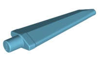 Lego (U) ~ Minifigure Weapon Sword Spike Flexible 3.5L with Bar End ~ [Medium Azure]