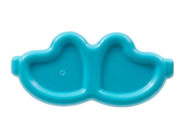 Lego (N) ~ Minifigure Utensil Trolls Glasses Angled Hearts with Pin ~ [Medium Azure]