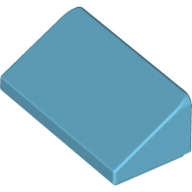 Lego (N) ~ Slope 30 1 x 2 x 2/3 ~ [Medium Azure]