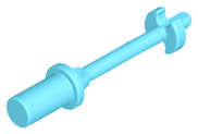 Lego (N) ~ Minifigure Utensil Ski Pole 3L with Handle Stop Ring and Side Stops ~ [Medium Azure]