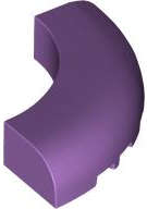 Lego (N) ~ Brick Round Corner 5 x 5 without Studs ~ [Medium Lavender]