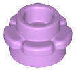 Lego (N) ~ Plate Round 1 x 1 with Flower Edge (5 Petals) ~ [Medium Lavender]