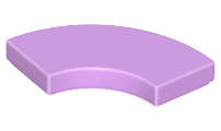 Lego (U) ~ Tile Round Corner 2 x 2 Macaroni ~ [Medium Lavender]