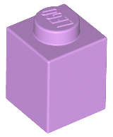 Lego (U) ~ Brick 1 x 1 ~ [Medium Lavender]
