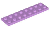 Lego (N) ~ Plate 2 x 8 ~ [Medium Lavender]