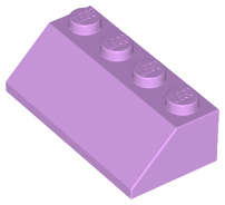 Lego (N) ~ Slope 45 2 x 4 ~ [Medium Lavender]