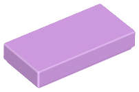 Lego (N) ~ Tile 1 x 2 ~ [Medium Lavender]