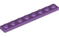 Lego (U) ~ Plate 1 x 8 ~ [Medium Lavender]