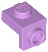 Lego (N) ~ Bracket 1 x 1 - 1 x 1 ~ [Medium Lavender]