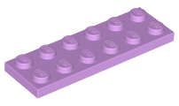Lego (N) ~ Plate 2 x 6 ~ [Medium Lavender]