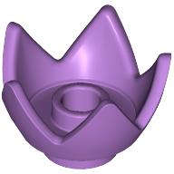 Lego (N) ~ Minifigure Headgear Crown Eggshell with 5 Points and Center Stud ~ [Medium Lavender]