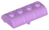 Lego (N) ~ Container Treasure Chest Lid Curved with Thick Hinge ~ [Medium Lavender]