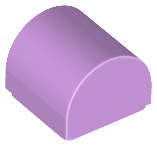 Lego (N) ~ Slope Curved 1 x 1 x 2/3 Double ~ [Medium Lavender]